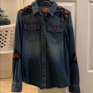 Embroidery Jean shirt